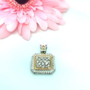 2/$10 Avon Two tone Pendant with crystals